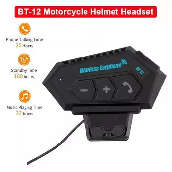 Гарнитура для мотоциклетного шлема, водонепроницаемая, с длительным временем ожидания, беспроводная Bluetooth 4.2, наушники Handsfree для езды на мотоцикле