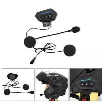 BT-12 мотоциклетная Bluetooth-гарнитура для шлема, домофон, мотоциклетные наушники, FM GPS