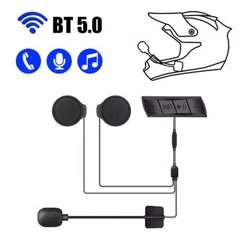 BT 5,0 Беспроводная связь Домофон M7 FM Музыкальный плеер Динамик Мотоциклетный шлем Гарнитура Стерео защита от помех Аксессуары для мотоциклов