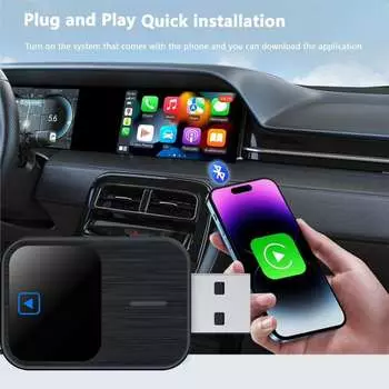 BT 5.1 Mini проводной беспроводной 2 в 1 AI Box Carplay 5G Wif и Bluetooth 5.0 Android Auto Plug and Play неиндуктивное соединение