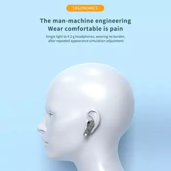 BT 5.3 Беспроводные наушники BT с прозрачным чехлом Гарнитура-вкладыш розовый