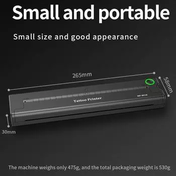 BT Connection Tattoo Printer Приложение для мобильного телефона Печать в один клик Термальные татуировки Трафарет с рисунком разноцветный