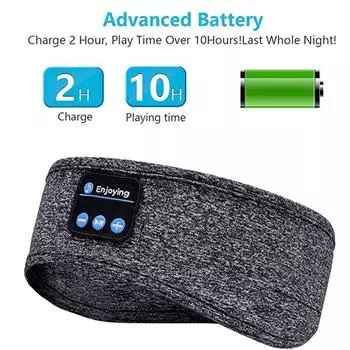 BT Music Мягкая теплая повязка на голову со стереонаушниками, гарнитурой, динамиком, беспроводным микрофоном, свободными руками для мужчин чёрный