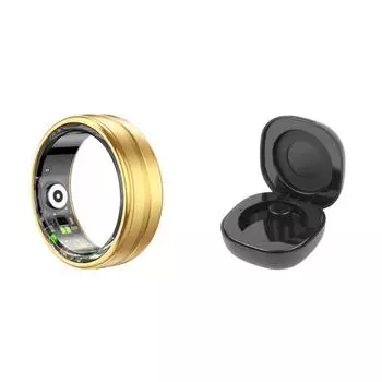 - BT Smart Ring Водонепроницаемое кольцо для здоровья Мониторинг сердечного ритма и кислорода в крови(Золото 8