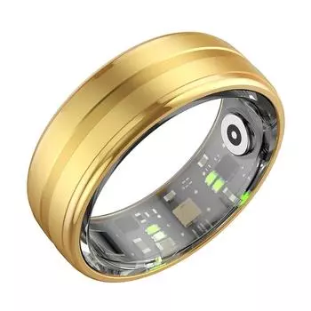 BT Smart Ring Водонепроницаемое кольцо для здоровья Мониторинг сердечного ритма и кислорода в крови(Золото 12)