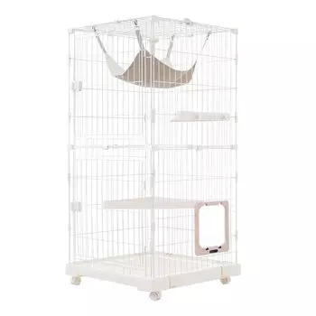 BTM Cat Cat 2 Несколько Бесплатно Поставляется с Котом Поставляется с Большим Котом с Кошкой Pet Escape House Стильная Клетка, Клетка, Ярусы, Кошки, Комбинация, Дверь, белый