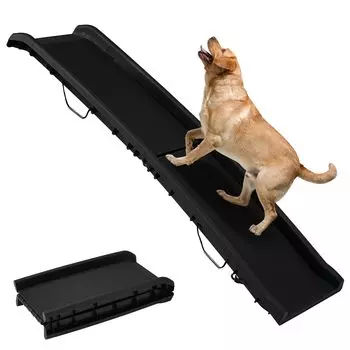 BTM New 2-fold dog ramp, pet ramp, dog ramp for car чёрный