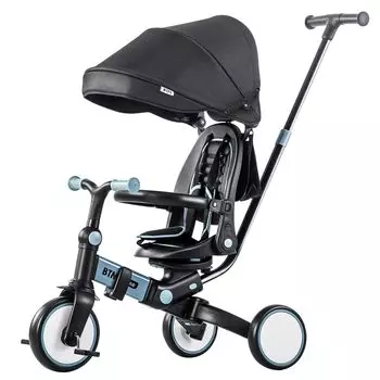 BTM складная трехколесная коляска с толчком 7 в 1 безопасный трехколесный велосипед 1 год 2 года 3 года ультра поворотный регулируемый велосипед для езды на велосипеде для легкого подарка на день рождения