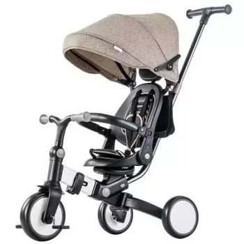 BTM складная трехколесная коляска с толчком 7 в 1 безопасный трехколесный велосипед 1 год 2 года 3 года ультра поворотный регулируемый для езды для легкого подарка на день рождения белый