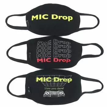 BTS Bangtan Boys Mask Set of 3 MIC Drop Officially Licensed Black [Bell Label] Womens Mens -