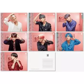 БТС(Бантан Бойз) 3D-фото лентикулярная открытка + 1 фотокарточка ВЕР.2 (КАРТА ДУШИ : ПЕРСОНА) 7 участников