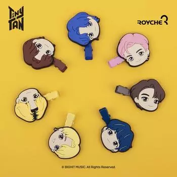 БТС (Бантан Бойз) Заколка для волос TinyTAN с маслом, официальная, оригинальная, аутентичная, K-POP, айдол