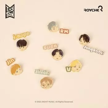 БТС (Бантан Бойз) Значок с динамитом TinyTan, металлический тип, официальный, оригинальный, аутентичный, K-POP, айдол