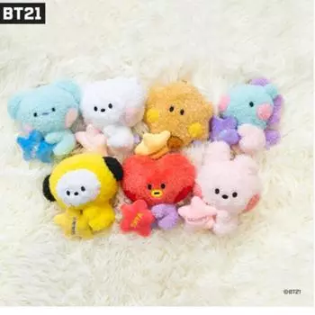 BTS BT21 Official Minini Doll Reel Key Holder Authentic RJ