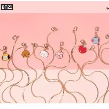 BTS BT21 Официальная маска-подвеска, ожерелье, ремешок с маской, цепочка для очков, двойного назначения, креативная анти-потерянная цепочка для маски RJ
