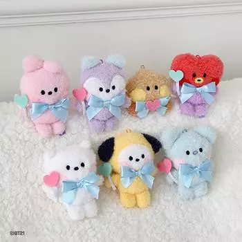 BTS BT21 Официальный плюшевый брелок [ANGEL] RJ