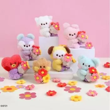 BTS BT21 Официальный плюшевый брелок [БУКЕТ] RJ