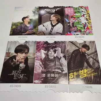 BTS Фотокарточка с билетом в кино Bts