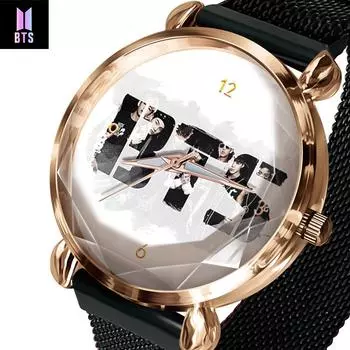 BTS модный стиль часы высокого качества мужские часы спортивная мода распродажа популярные деловые женские часы из нержавеющей стали