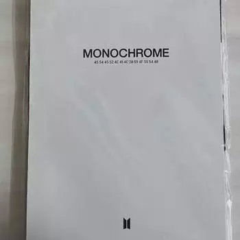 BTS Монохромный тканевый плакат запечатанный