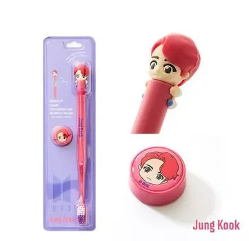 [BTS] Набор зубных щеток с изображением персонажей Jung Kook и магнитный держатель