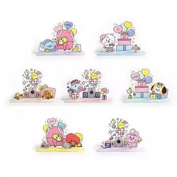 BTS Official Authentic Goods Acrylic Stand Calendar Party Ver, TATA RJ KOYA MANG, KPOP, KBeauty, бесплатные образцы TATA