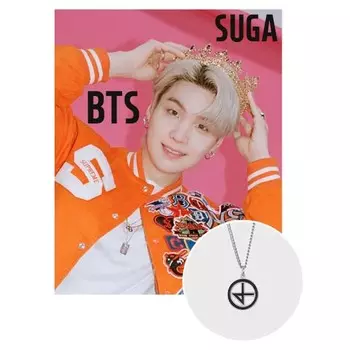 [BTS SUGA Pick] Ожерелье EE FLY + 1 случайная фотокарточка A type_S(400mm)