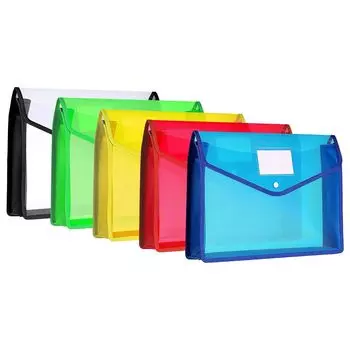 BTtime Набор пластиковых файлов A4, держатель для файлов в форме кнопки, большой органайзер для хранения, 5, сумка, сумка, сумка, емкость, водонепроницаемый, прозрачный,