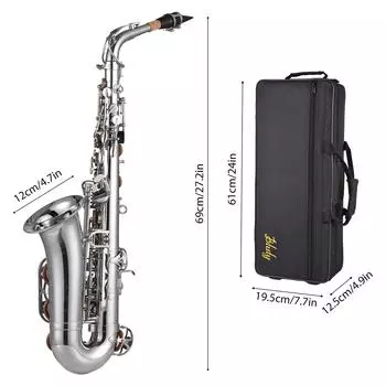 Btuty Eb альт саксофон медный ми бемоль саксофон 802 тип тональности для студентов начинающих профессионалов натуральный серебряный