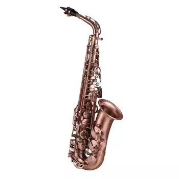 Btuty Professional Red Bronze Bend Eb E-flat Alto Sax Sax Abalone Shell Key Carve Pattern