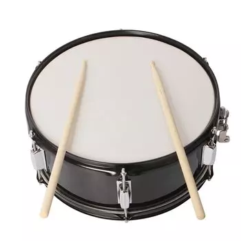 Btuty Snare Drum Head 14 дюймов Ремень для ключей с барабанными палочками (черный)
