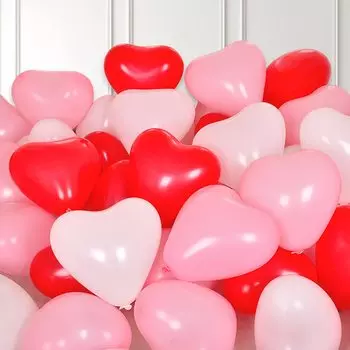 BTZO set of assorted 10 birthday store 3 pink Heart-shaped balloons, 50, inches, decoration, Valentine s day, confession, proposal, party, wedding,