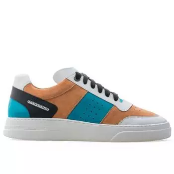 Bub Cray - Soman, бирюзовая замша, белые кожаные женские кроссовки