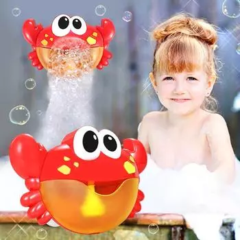 Bubble Crabs Детская игрушка для ванны Bubble Maker Bathtush Мыльная машина Игрушки для детей с музыкой Водная игрушка красный