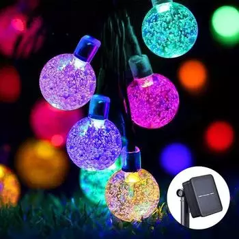 Bubble light ball,solar light string,crystal ball,holiday ,outdoor decoration string,colorful lights,camping atmosphere lights