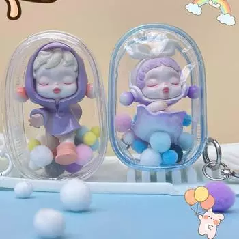 Bubble Mart Baby Walk Bag ПВХ Высокая прозрачность клейкая кость стереоскопическая сумка для загара Закрытая прозрачная коробка с глухим дисплеем сумка для хранения