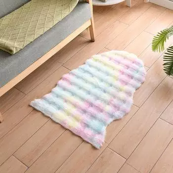 Bubble Pile Carpet Irregular Living Room Bedroom Bedside Blanket Simple Modern Home Thickened Carpet 60x100cm белый