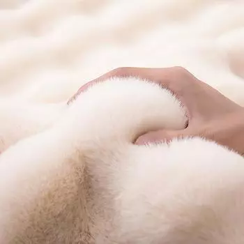 Bubble Plush Carpet For Home Decor Imitation Rabbit Hair Balcony Cushion Kids Living Room Rug Girl Bedroom Foot Mat 35cm хаки