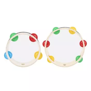 Бубен для детей и взрослых, ручной музыкальный образовательный ударный инструмент 6in