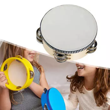 Бубен для взрослых, металлические джинглы, ручной деревянный музыкальный ударный инструмент, 6inch Red