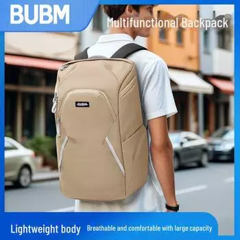 «BUBM Модный рюкзак большой вместимости для любителей путешествий на свежем воздухе и студентов художественных вузов» 20-35L чёрный