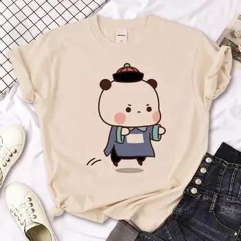 Bubu Dudu топ женский дизайнер японский графический футболка одежда для девочек S чёрный