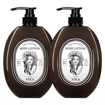 Buca Classic Deep Perfume Moisture Body Lotion White Musk Fragrance, 1.05L, 2 units
