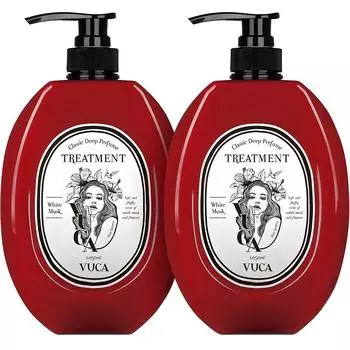 Buca Classic Deep Perfume Protein Treatment Аромат белого мускуса для ухода за экстремальными повреждениями, 1,05 л, 2 шт.