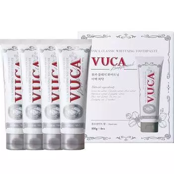 Buca Classic Whitening Отбеливающая зубная паста с цветочным вкусом мяты, 4 шт., 100г