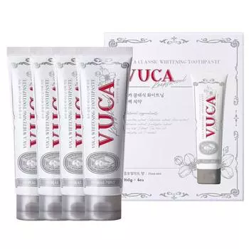 Buca Classic Whitening Отбеливающая зубная паста с цветочным вкусом мяты, 4 шт., 160 г