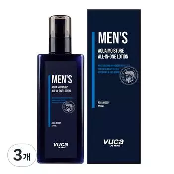 Buca Men s Aqua Moisture All-in-One Lotion Aqua Woody Fragrance, 250ml, 3 pcs.