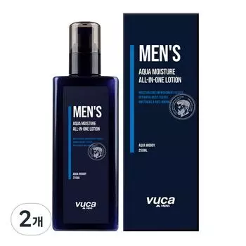 Buca Men s Aqua Moisture All-in-One Lotion Aqua Woody Fragrance, 250ml, 2 pcs.