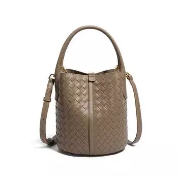 Bucket Bag, High-end Handbag, Exquisite Girl Single-shoulder Bag, Large-capacity Mother and Child Bag, Woven Retro Crossbody Bag