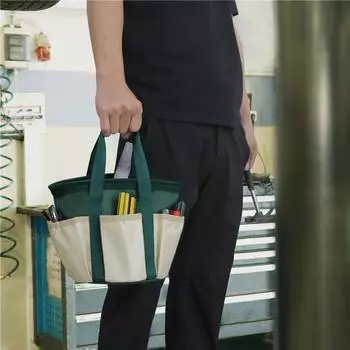 Ведро для переноски садовых инструментов, садовые принадлежности, 6 сумок, практичная сумка для хранения из ткани Оксфорд синий